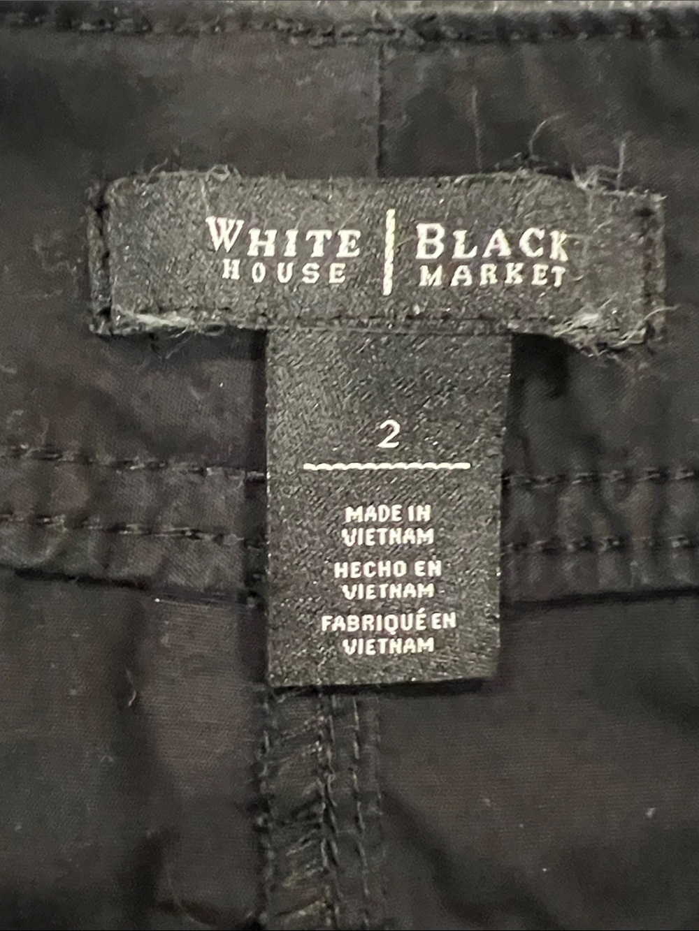 White House Black Market Black Cropped Cargo Pants Size 2 - Picture 9 of 12